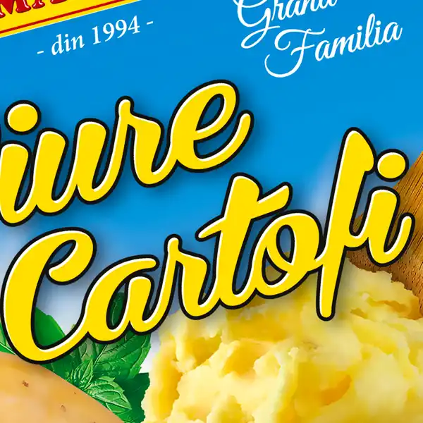 malita ambalaj piure de cartofi si fasole batuta