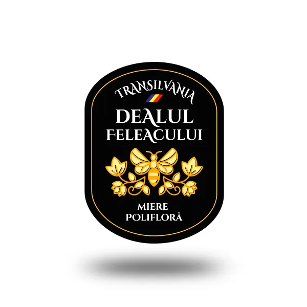 design eticheta miere poliflora dealul feleacului